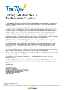 Ten Tips On Helping Kids Meditate On And Memorise Scripture