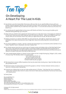 Ten Tips On Developing A Heart For The Lost In Kids