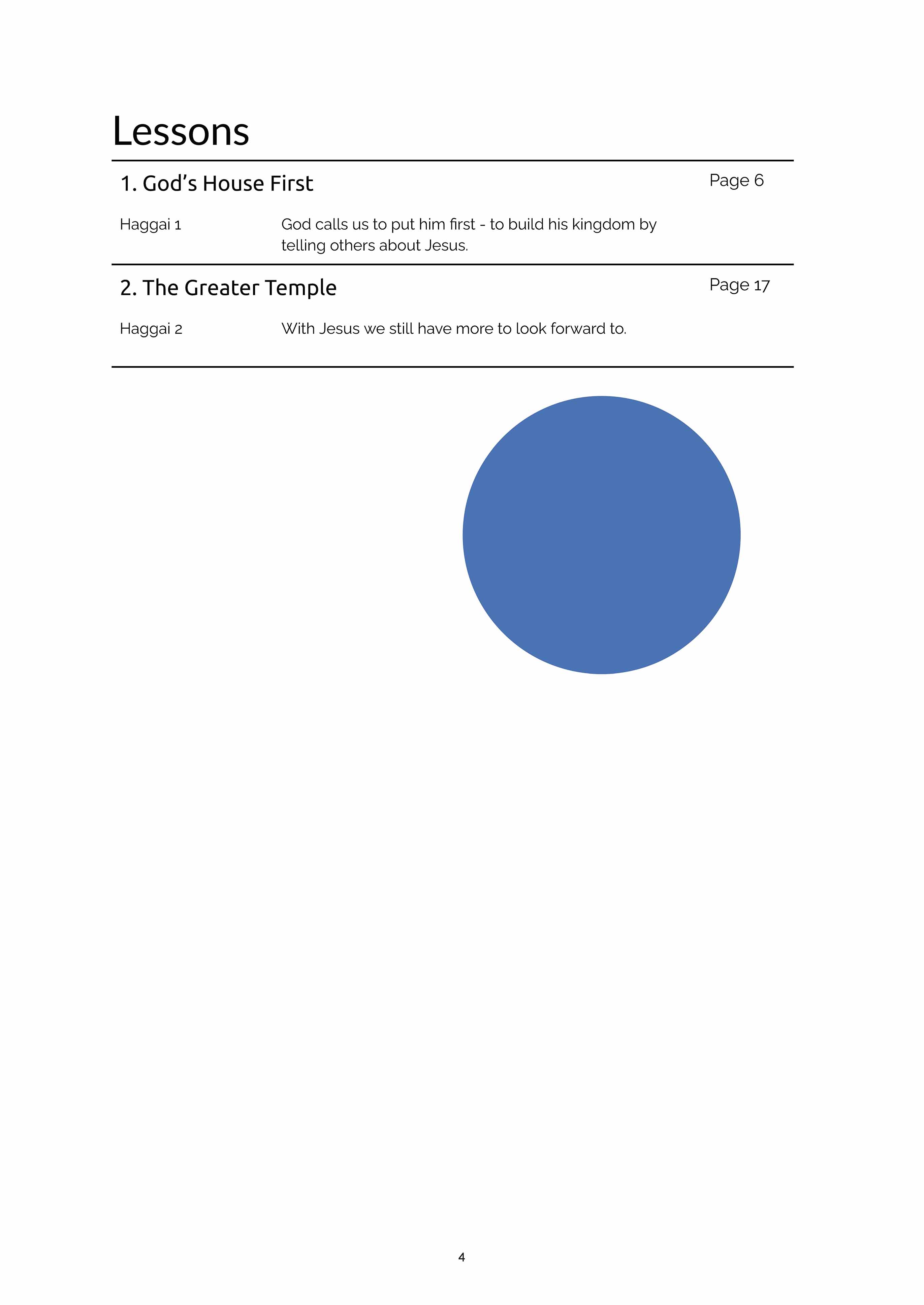 First Things First - 2 Lessons