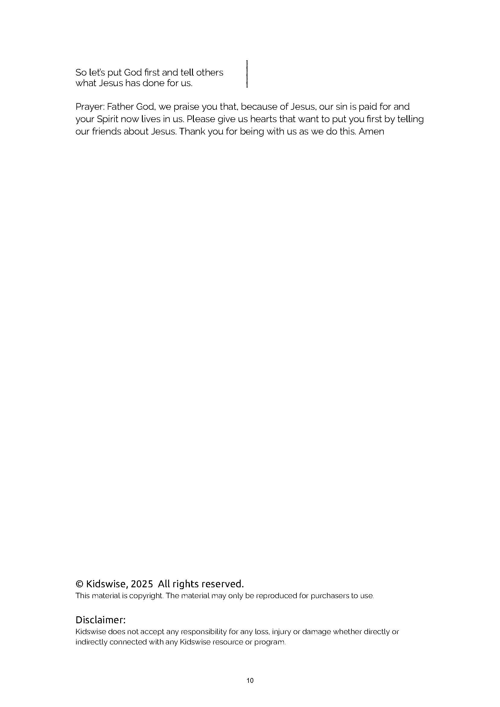 First Things First - 2 Lessons