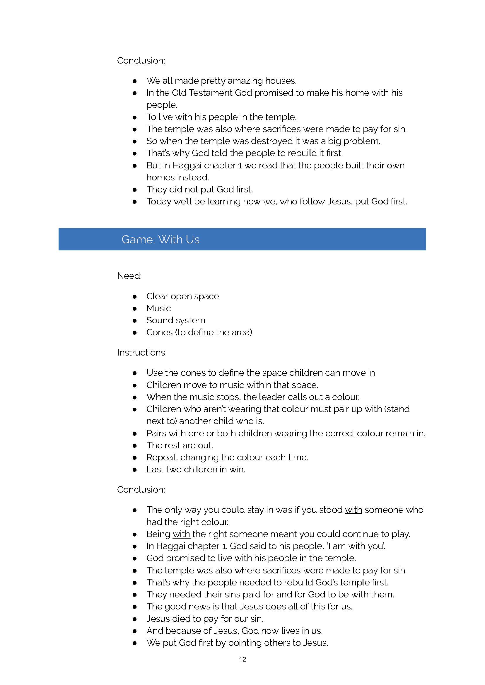 First Things First - 2 Lessons