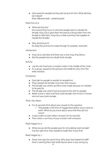 First Things First - 2 Lessons