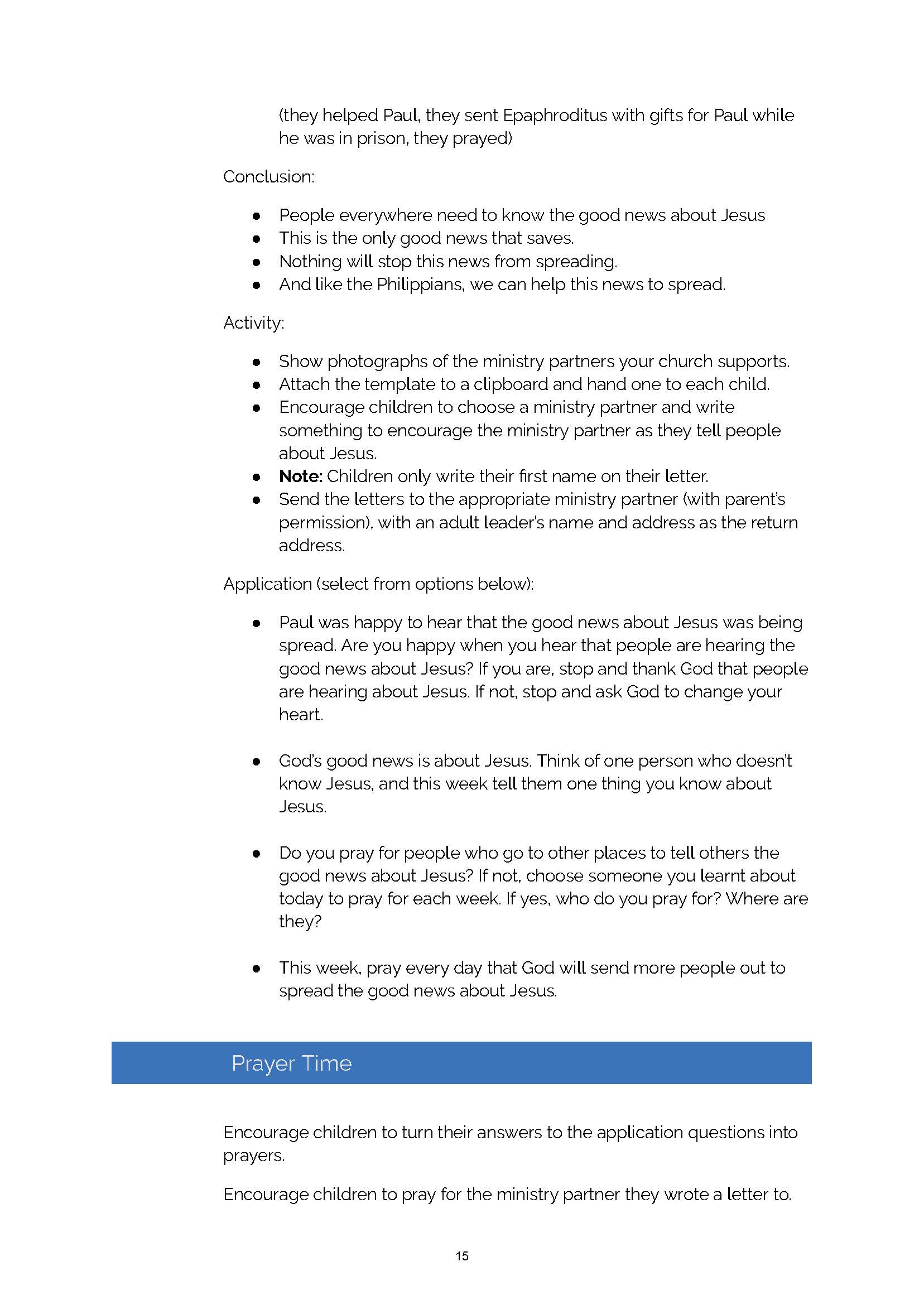 Gospel Partnership - 6 Lessons
