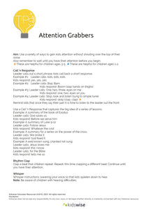 Tips: Attention Grabbers