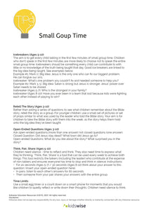 Tips: Small Group Time