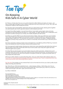 Ten Tips On Keeping Kids Safe In A Cyber World