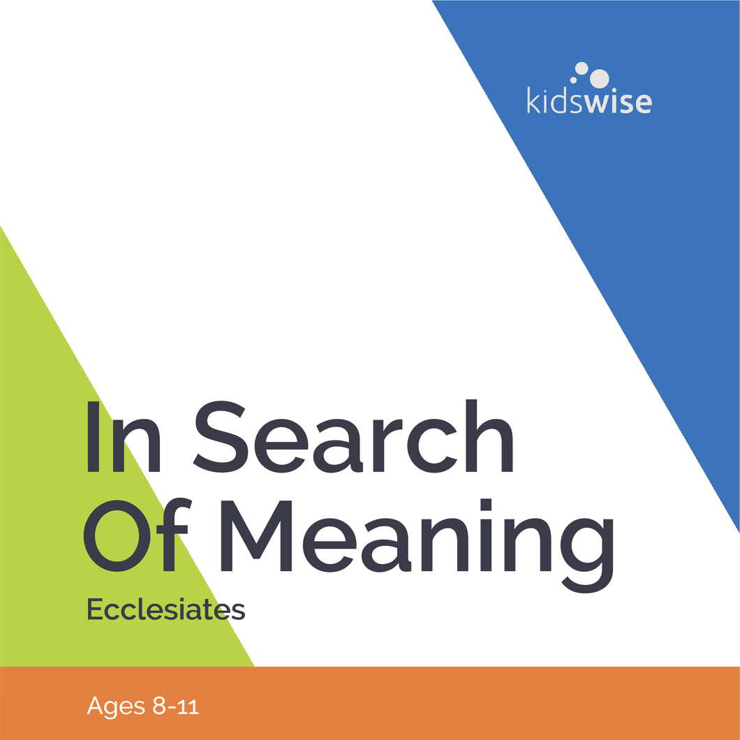 In Search Of Meaning - 6 Lessons