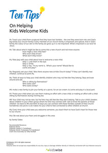 Ten Tips On Helping Kids Welcome Kids