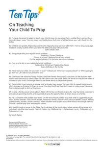 Ten Tips On Teaching Your Child To Pray